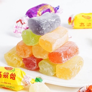 高粱饴软糖散装糖果山东特产怀旧糖果，q弹拉丝混合果味500g