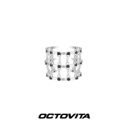 octovita“她”系列戒指，原创设计三圈链条拼接胸衣高级感开口戒