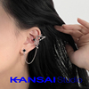 kansai黑锆石镂空蝴蝶耳环，冷淡风酷潮带耳骨夹耳针小众个性耳饰品