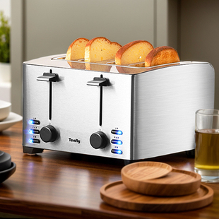 不锈钢烤面包机家用全自动迷你吐司机小型烤吐司早餐机多士炉商用