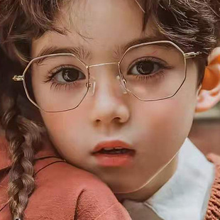 儿童平光镜男孩女孩眼镜框小孩装饰透明眼镜潮