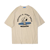 史努比冲浪创意美式复古vintage阿美咔叽短袖男女情侣T恤纯棉tee