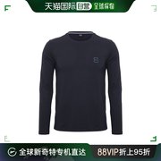香港直邮hugoboss男士，蓝色棉质长袖t恤tacks-50393629-404