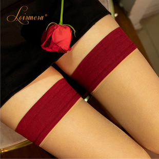 loismesa1d性感丝袜夏季薄款红边防滑长筒袜，女脚尖透明吊带袜高筒