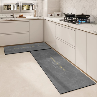 厨房防滑防油地垫可擦免洗防水垫子，2024家用硅藻泥吸水地毯垫