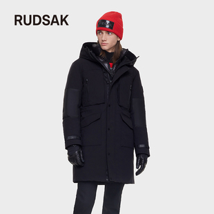 RUDSAK HUNTER加拿大冬季男士长羽绒服黑色高端小众保暖时尚