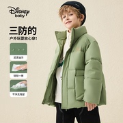 迪士尼童装女童短款立体卡通面包羽绒服2023冬装儿童保暖衣