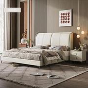 软靠床简约现代风，出租屋1.8m双人床储物床，设计师款皮艺床