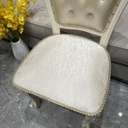 餐椅垫四季现代轻奢马蹄形防滑透气弧形真皮椅子垫高档欧美式坐垫