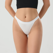 欧美秋季新款纯棉内裤女一片式低腰性感三角裤简约细带比基尼短裤