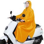 带袖雨衣电动车摩托车雨披单人，加大加厚男女士成人双帽檐骑行雨衣
