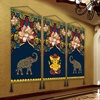 东南亚泰式大象民宿挂画壁挂布客厅(布，客厅)背景墙，装饰画布壁画布艺装饰画
