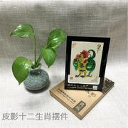 民间特色手工艺品皮影装饰画，摆件西安纪念品，送外国人的中国礼物
