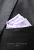 JUNESMAN 六月男人设计师款西服胸口袋巾男士西装小方巾 紫罗兰点