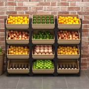 水果架货架展示架蔬菜，用品架子钢木超市货架，自由组合厨房储物陈列