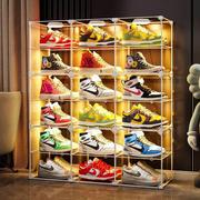 透明发光带闪灯鞋盒鞋柜2023鞋子收纳盒鞋架简易塑料球鞋展示