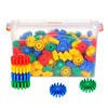 礼盒加厚塑料齿轮拼插积木 幼启蒙早教儿童礼物桌面积木玩具桶装