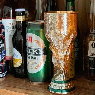 世界杯啤酒杯大力神杯耐热高硼硅玻璃杯酒吧透明果汁扎啤杯子