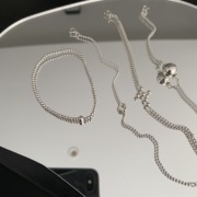 小宝S925纯银圆珠链条手链