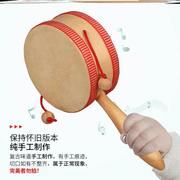 。拨浪鼓老式传统中国风新生婴幼儿男女宝宝儿童木制玩具木质拨浪