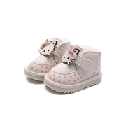 女宝宝雪地靴小童婴儿，棉鞋加绒加厚1-3岁女童，靴子冬季软底学步鞋2