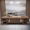 新中式实木老板桌办公桌椅组合简约现代大班台总裁办公室家具单人
