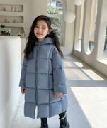 亲子装韩国版冬季童装宝宝男女童儿童过膝长款羽绒服加厚冬装外套