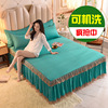 韩版公主蕾丝床裙床罩双人席梦思纯色床笠床垫防滑保护套床套