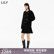 甄选LILY女装美拉德复古毛绒全绵羊毛短外套女