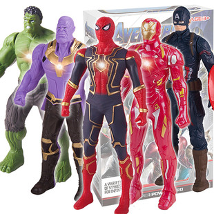 复仇4者发光联盟美队蜘蛛绿可动巨人侠公仔玩具可动人偶模型手办