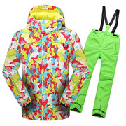 跨境电商菲比小象儿童滑雪服套装保暖冲锋衣男女童户外加厚防水