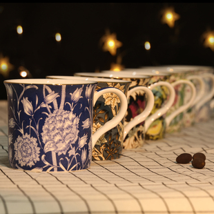  骨质瓷 出口 水杯 韩式大容量 马克杯 咖啡杯牛奶创意情侣杯