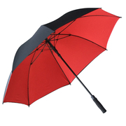 Qiutong加大双层伞面男士商务车用伞自动伞抗风长柄雨伞高尔夫伞