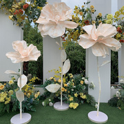 婚庆真丝花手工塑形花，纸花丝网花橱窗装饰婚礼布置创意t台路引花