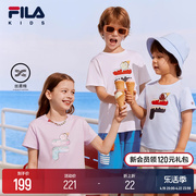 filakids斐乐童装男女童短袖，t恤夏季儿童，宝宝冰淇淋纯棉半袖上衣