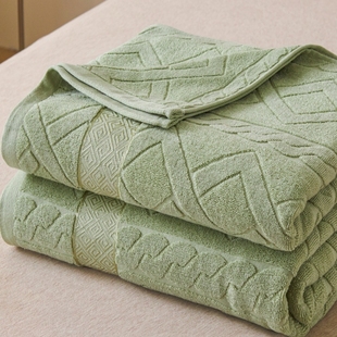 老式纯棉毛巾被全棉单双人(单双人，)空调毯成人，沙发床单盖毯儿童毛巾毯夏季