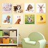 现代简约无框画宠物店挂画可爱狗狗动物装饰画儿童房卧室背景壁画