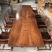 定制实木板材原木整板不规则茶，桌椅茶台板松木办公桌餐桌榆木长桌