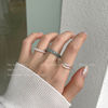 国亚力克珍珠戒指套装组合女法式复古高级感食指戒时尚个性指环