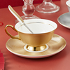 JuSunDe金银满屋 欧式骨瓷情侣款咖啡杯陶瓷杯碟对杯新婚礼物送礼