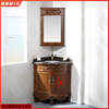 橡木落地浴室柜三角式，洗漱组合实木卫，浴柜欧式镜柜转角台盆