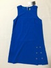外贸原单欧美品牌k*ensie宝蓝色，雪纺无袖圆领直筒a字连衣裙质感