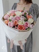 热恋南京鲜花花店，南京送花红玫瑰，生日礼物订制鲜花简约花束