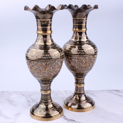 销巴基斯坦铜器高级彩点铜，花瓶仿古典艺术，家居风水摆设花瓶厂