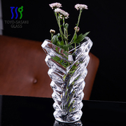 日本进口东洋佐佐木无铅玻璃花瓶欧式创意客厅插花摆件水培花瓶