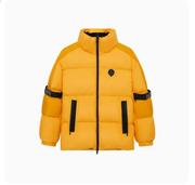 冬季男士黄色蓄热锁温加厚羽绒服潮流短款立领保暖外套94150/GX6