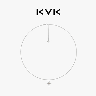 明星同款EXO 边伯贤同款  KVK云系列十字星闪光项链