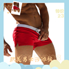 欧美男士纯色性感时尚，后口袋设计沙滩透气速干裤，平角沙滩裤泳裤