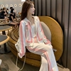 小香风时尚休闲套装女2024年春秋韩版长袖撞色洋气两件套装潮