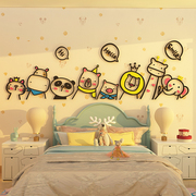 儿童房间布置卧室墙壁面装饰品，贴纸画公主，男女孩网红床头卡通背景